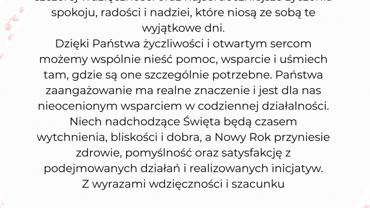 Życzenia Bożonarodzeniowe